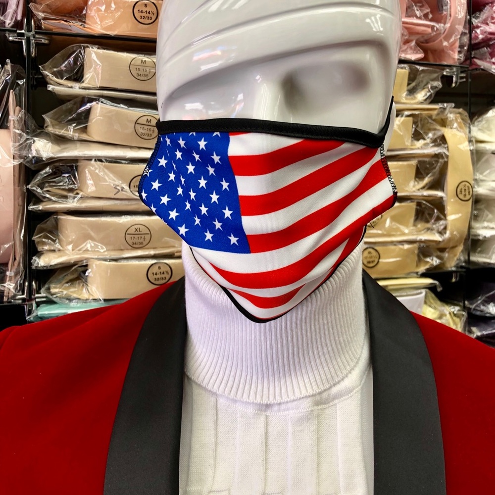 Face Mask Face Covering with Logo USA Flag